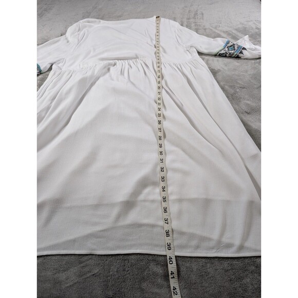 Soft Surroundings Dress Women's XL Daisha Gauze White Embroidery Boho Preppy - Picture 11 of 11